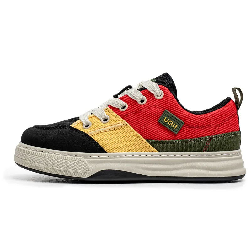 

Small niche color blocked canvas shoes, casual sports shoes, trendy shoes, men's motorcycle shoes