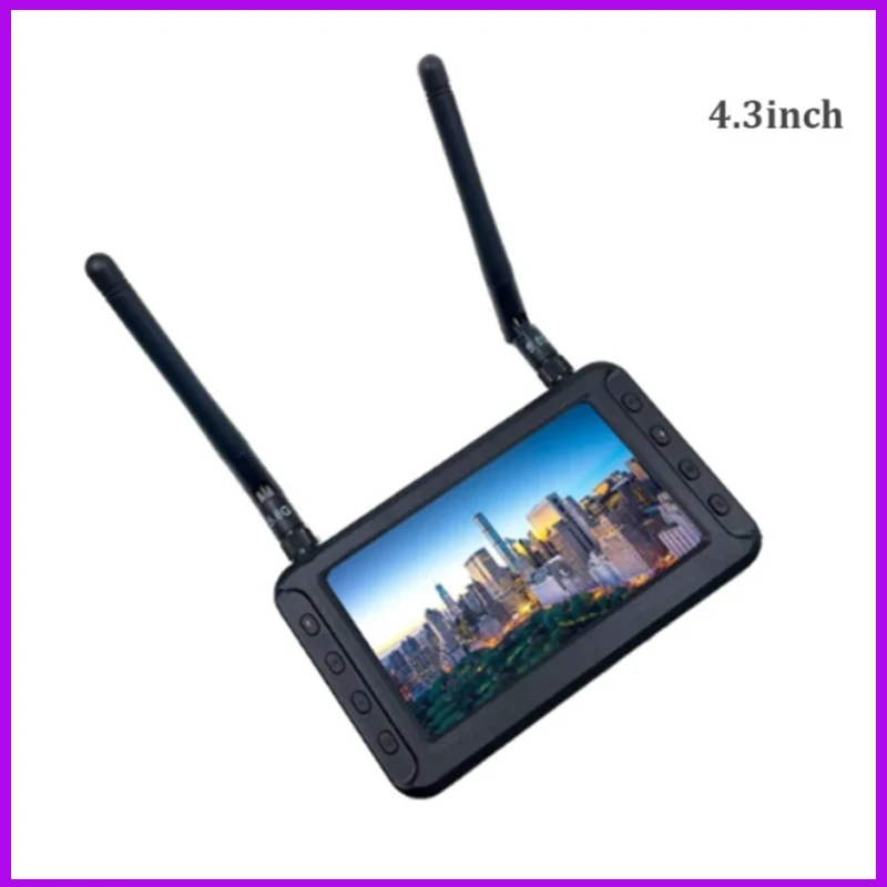 

​ 4,3-дюймовый FPV-монитор 5,8 ГГц с записью видеорегистратора — портативный ЖК-экран для дронов | 40CH Auto-Scan | Аккумуляторная батарея | ВВ-вход