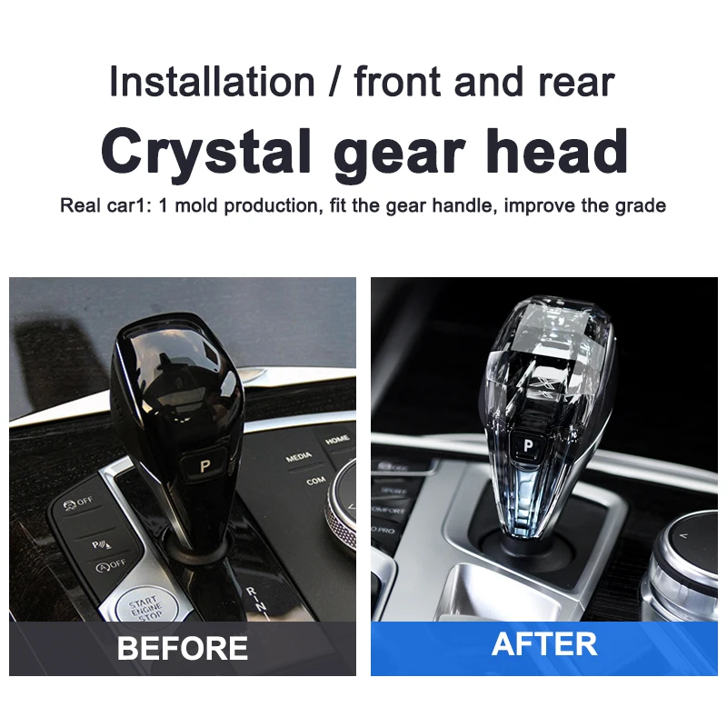 1Piece Set Crystal Gear Shift Knob Handle For BMW G30 G20 G01 G02 X5 G05 G06 F01 F10 F18 F15 F16 F20 F25 F26 F30 E70 E71 6GT