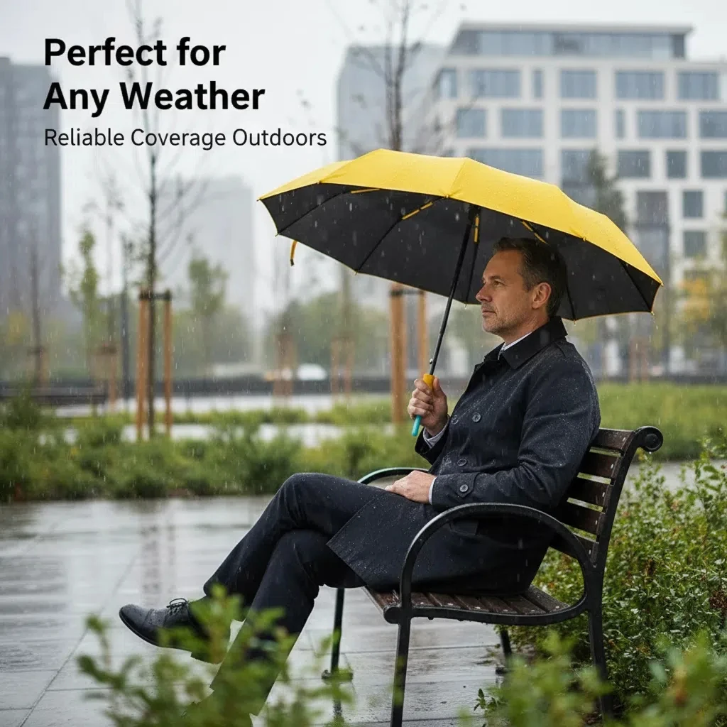 

72 Bone Windproof Strong Automatic Folding Umbrella, Sun UV UPF50+ Protection Parasol, Rain Umbrellas for Men and Women