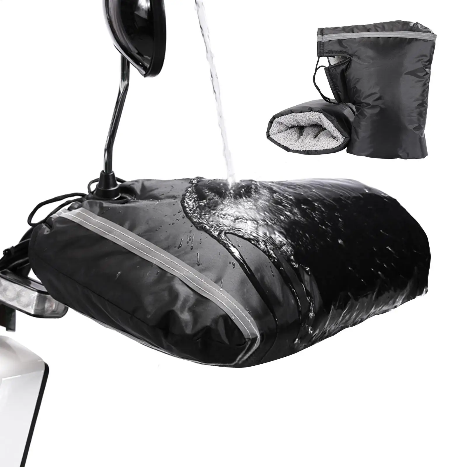 

Motorcycle Handlebar Mittens Waterproof Winter Bike Gloves for Scooter Bicycle Outdoor Riding Sports Camping Cold Weather Gear