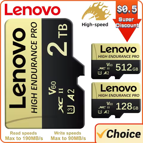 Original Lenovo Memory Card 1TB 2TB High Speed Micro TF SD Card 512GB SD V60 U3 TF Card For Nintendo Switch Ps4 Ps5 Game