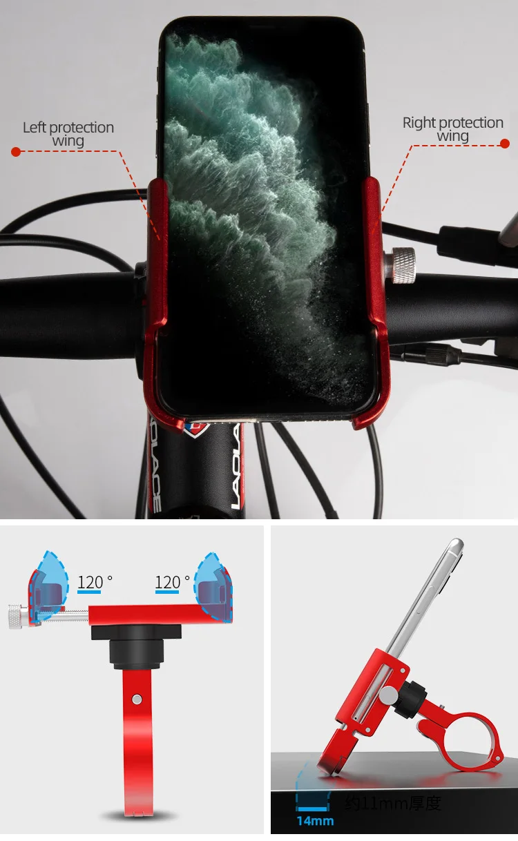 GUB P30 Fahrrad Telefon Halter Einstellbare 360 Grad Fahrrad Telefon Stehen Halterung Reiten Radfahren MTB Radfahren Zubehör GUB G85 P10 g81 – Detail 7