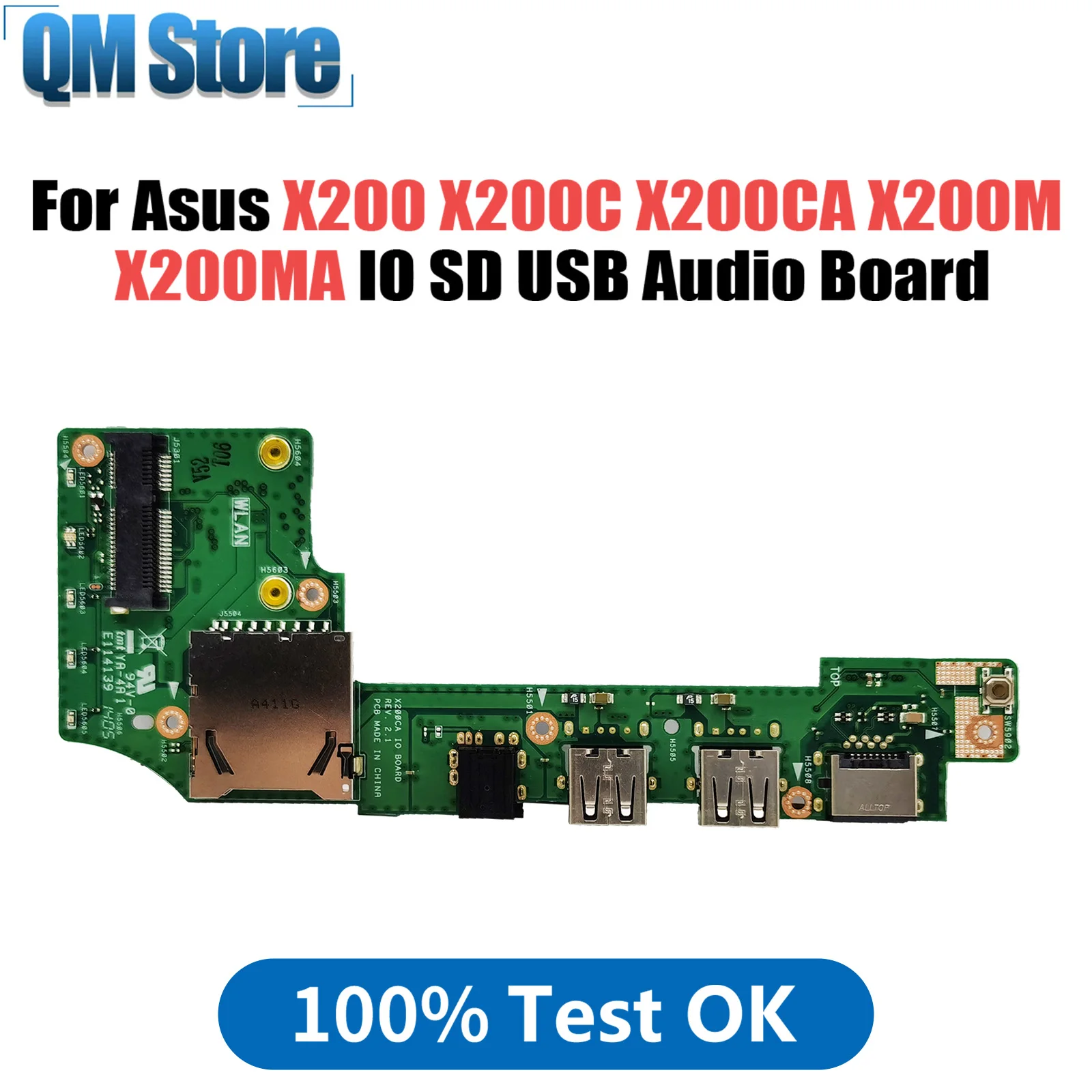 For ASUS X200 X200C X200CA X200M X200MA IO SD USB Audio Board IO_BOARD 60NB04U0-101020