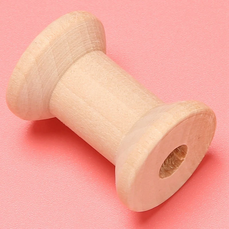 بكرة خيط خشبية فارغة بلون طبيعي ، 29 ، x 23 ، 20 ،