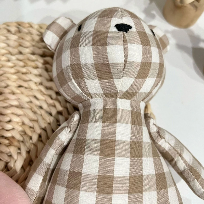 Giocattolo della bambola dell'orso farcito di cotone per gli oggetti di scena della fotografia del neonato kawaii fatto a mano peluche animale giocattolo accessori per riprese fotografiche del bambino