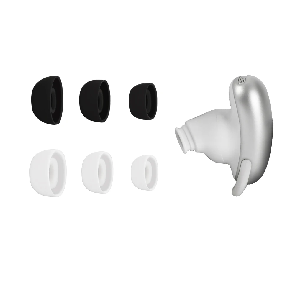 Silicone Eartips Earbuds Tips for ANKER Soundcore Liberty 5 Pro Earphone Kits Cover Replacement Eargels Earcap 6PCS Black White