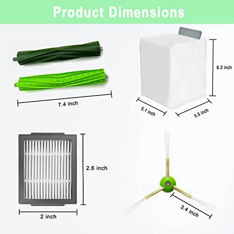 إكسسوار بديل مكنسة كهربائية Irobot roomba ، i7 + i3 + i3 + i4 j7j7 +/plus i6/i6 + i8 +/plus e5 e6 e7