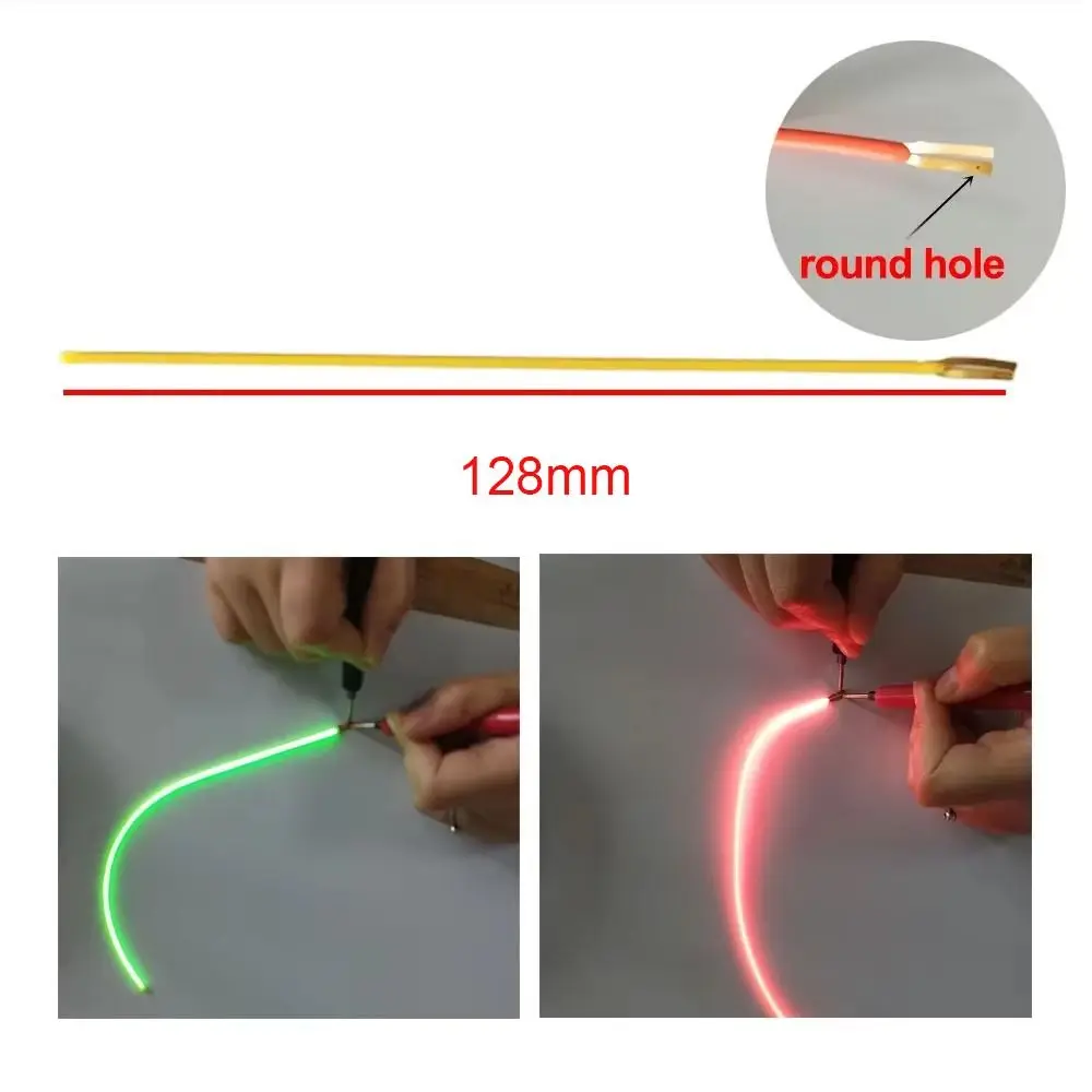 لتقوم بها بنفسك خيوط LED مرنة 128 مللي متر إيجابي سلبي نفس النهاية اديسون لمبة أجزاء المصباح DC3V أضواء ليلية الطرف #5