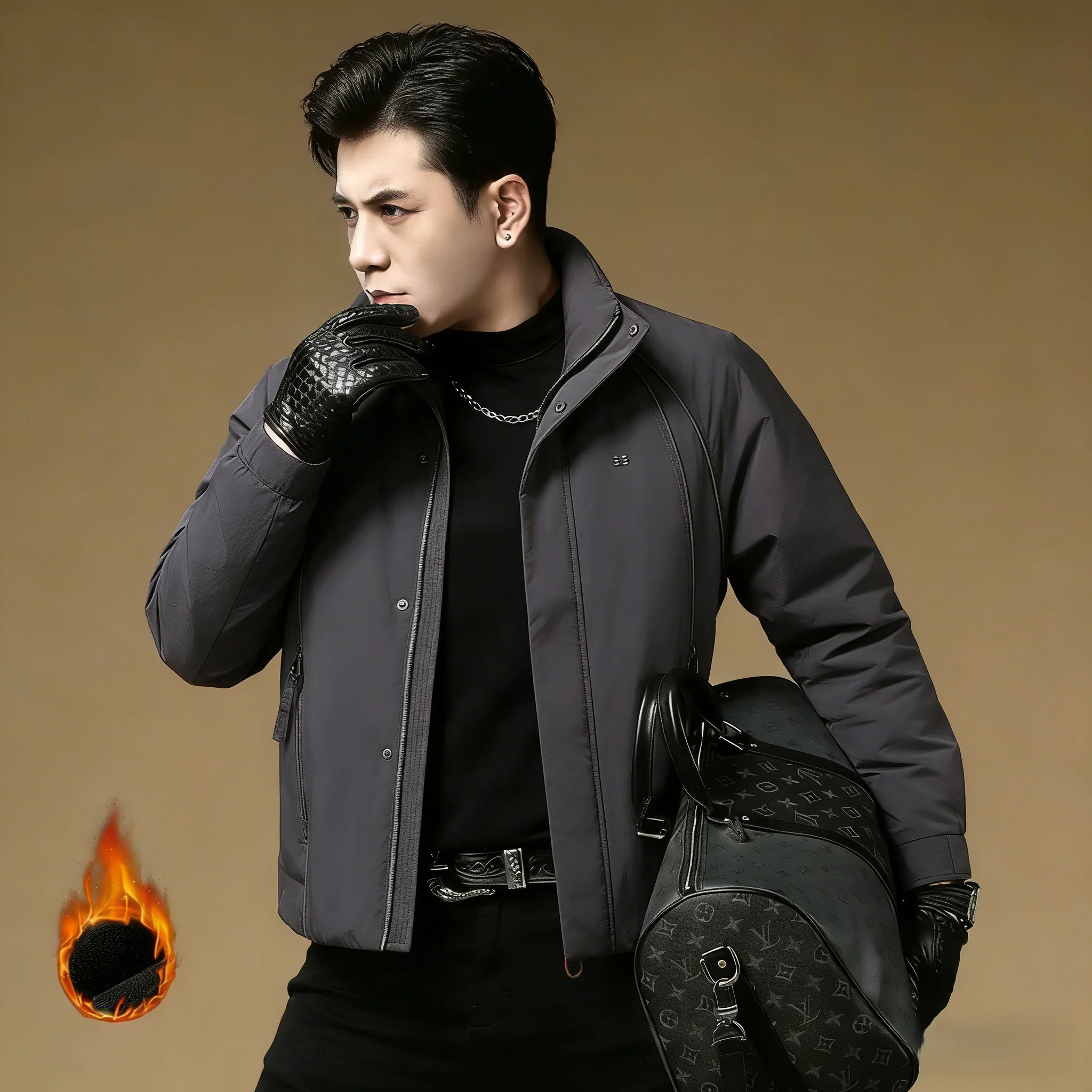 

Casual ort Thiened Stand Collar down Jaet Men's 90 White Du down Warm Outerwear ey Bread Sle Daily Leisure Running