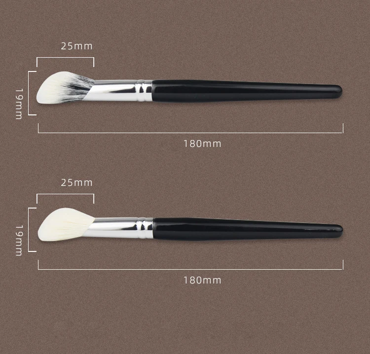 1pc sickle Goat Hair Contour Makeup brushes Bevel Blush Make up brushes Highlight Setting Multi-functional cosmetic tools