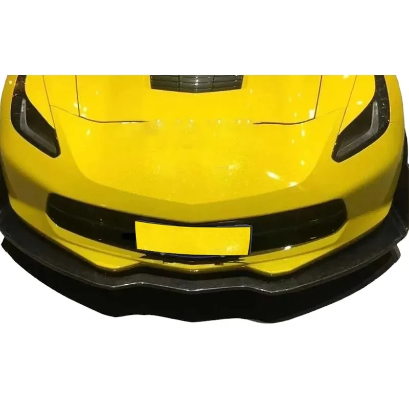 Carbon Fiber for Chevrolet Corvette C7 Front Lip Modified Bumper Front Shovel Chin W44,After actual vehicle installation test