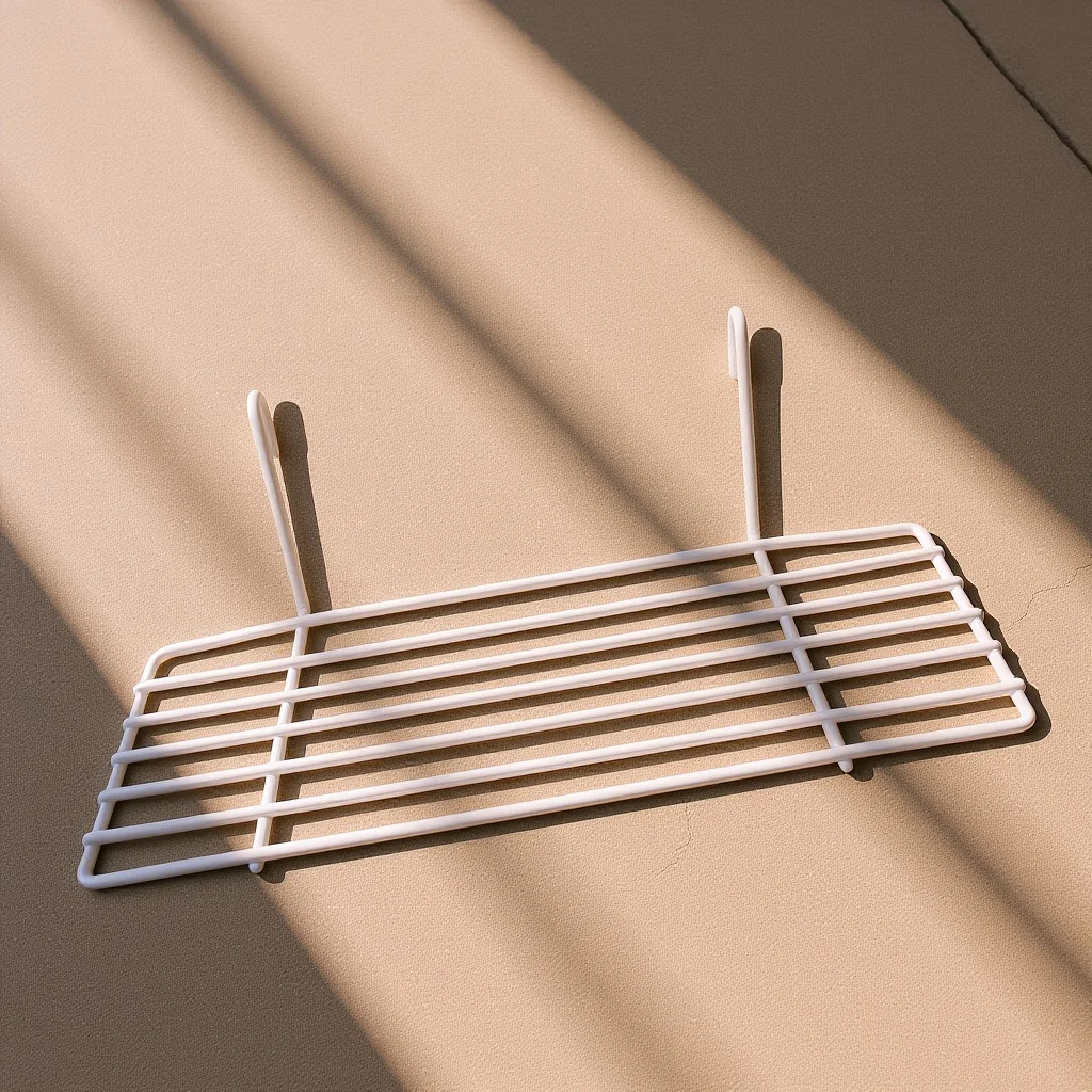 

1pc Cage Rack White Metal Bird Rest Shelf Small Parrot Perch Hanging Iron Frame Grid Wall Shelf Pet Bird Accessories Sturdy Easy