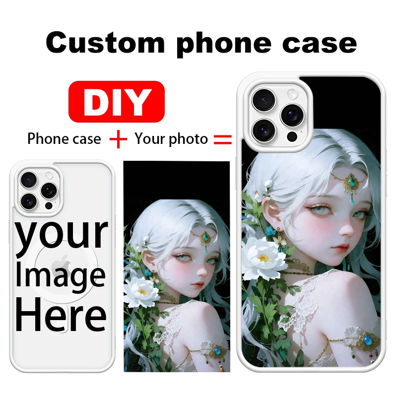 

Настраиваемый матовый акриловый чехол для телефона с магнитным рисунком для iPhone 16, 15, 14, 13, 12, 11, Pro, Max и XS | Красивая