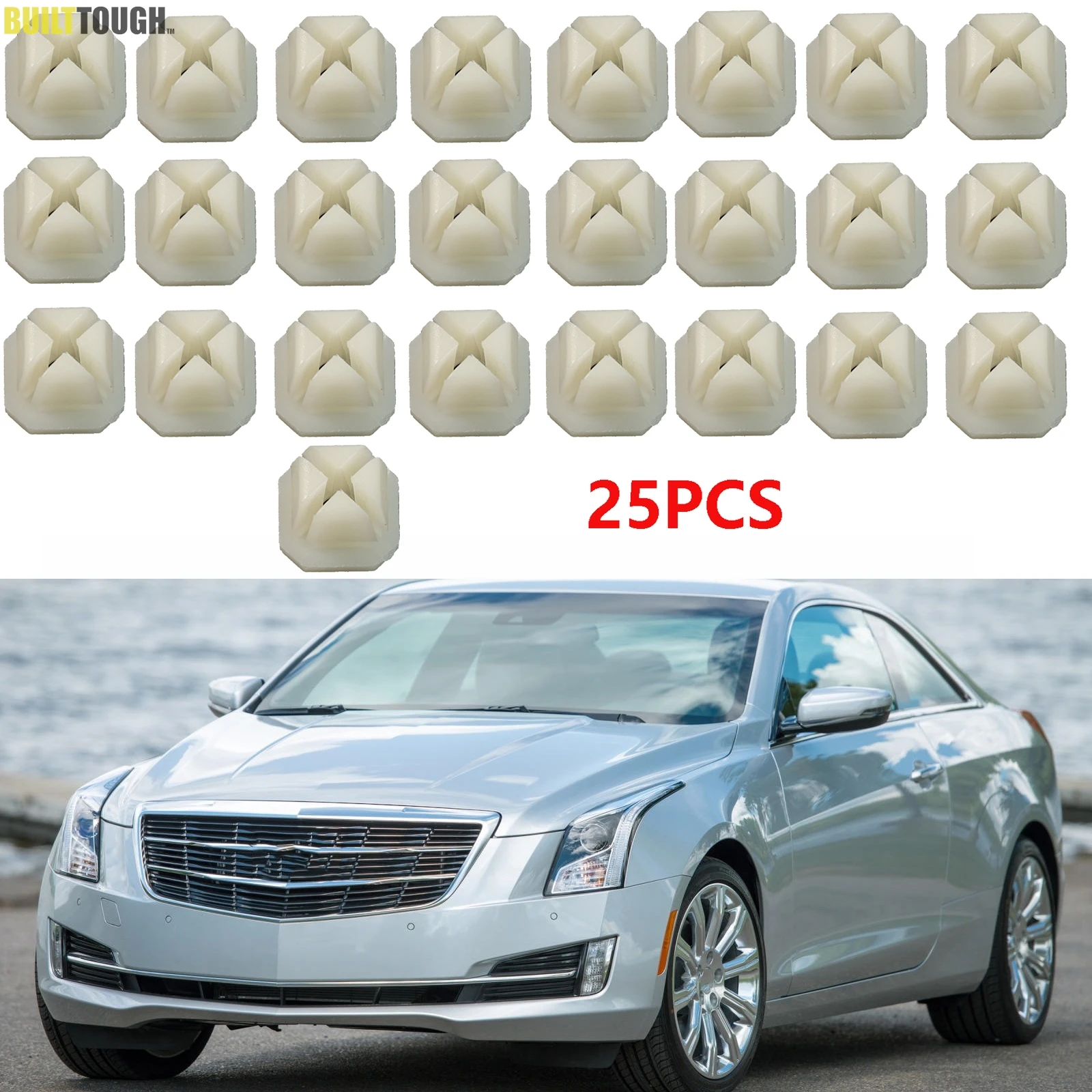 25X For GMC Chevy Buick Cadillac Holden Opel Vauxhall Headlight Bezel Grille #8 #10 Screw Nuts Clip 5/16