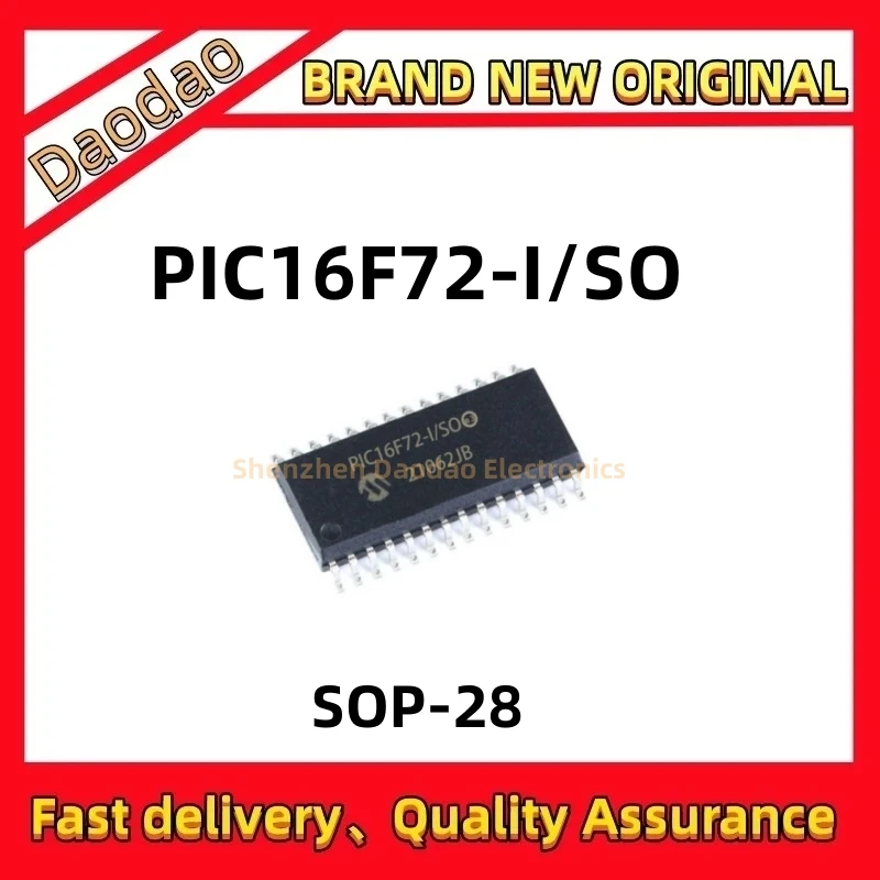 

10 PIC16F72-I/SO PIC16F72 SOP-28 8-bit flash memory microcontroller IC chip new original