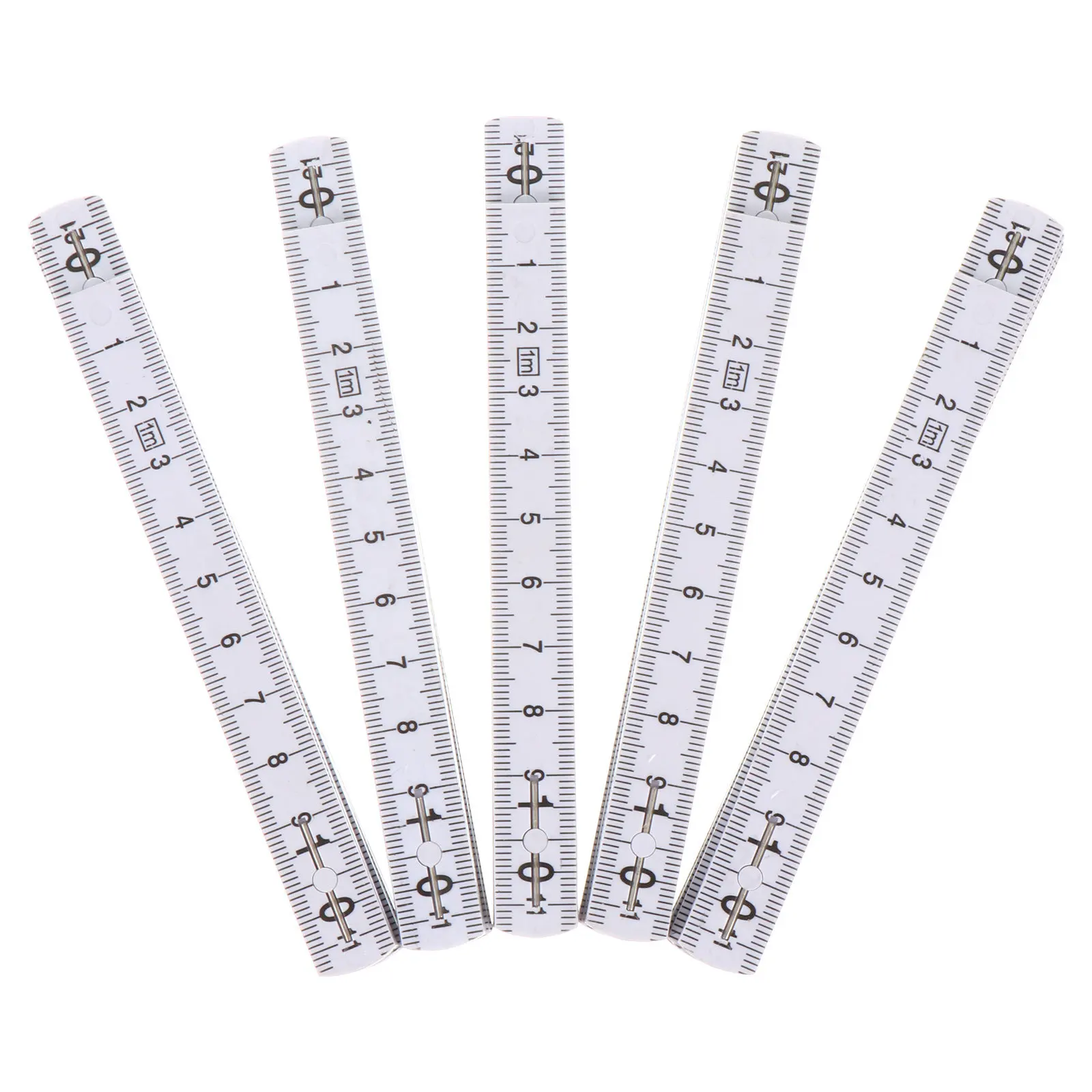 5 pcs Folding Ruler 5M Metric Imperial Dual Scale Compact Abs Carpenter Measuring Tool For Diy Garage Garden Household Projects