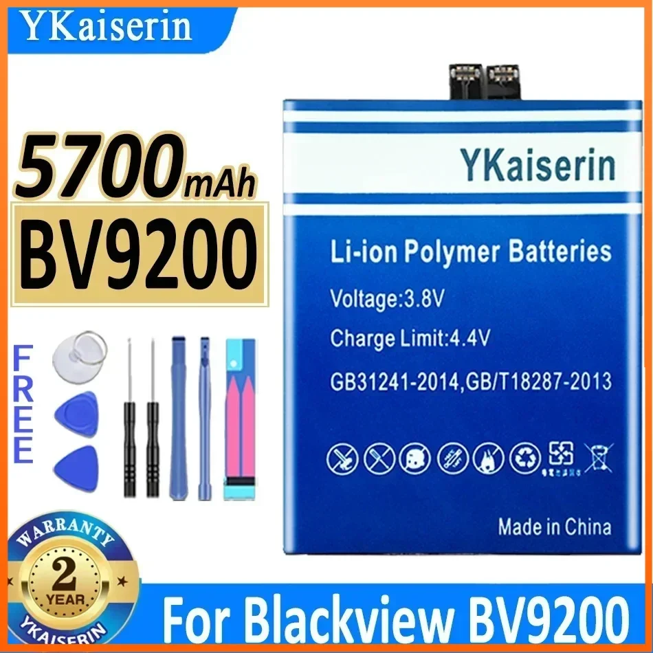 

YKaiserin BV9200 (Ли 556578 JLY) Аккумулятор емкостью 5700 мАч для Blackview BV9200, гарантия большой емкости, 2 года + бесплатные инструменты