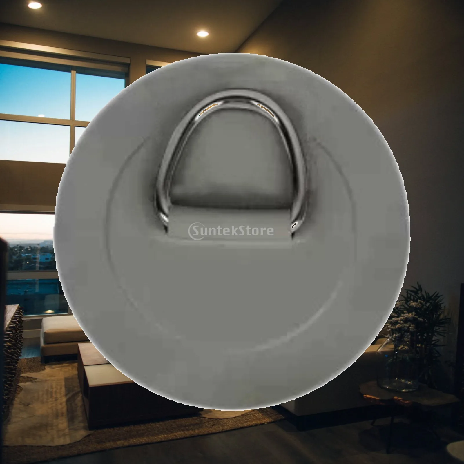 Stainless Steel D Ring Patch Deck Surfboard Accessories D Ring Pad PVC for Rafting Inflatable Boat Kayaking Paddle Board Boating