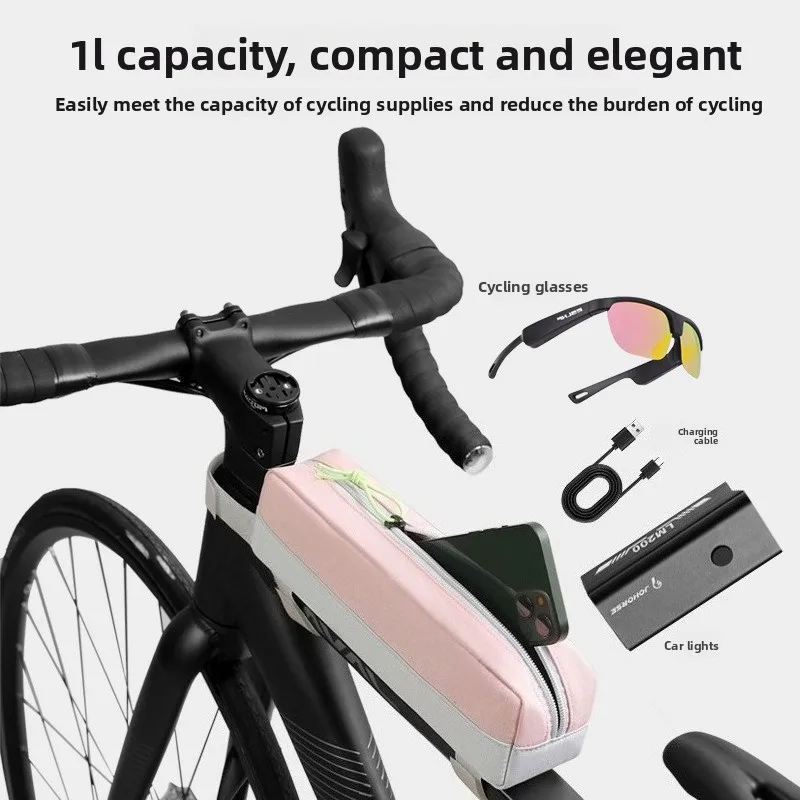 

Front Fork Bag for Mountain/Road Bikes Waterproof Top Tube Bag Outdoor Cycling Portable Storage Bag