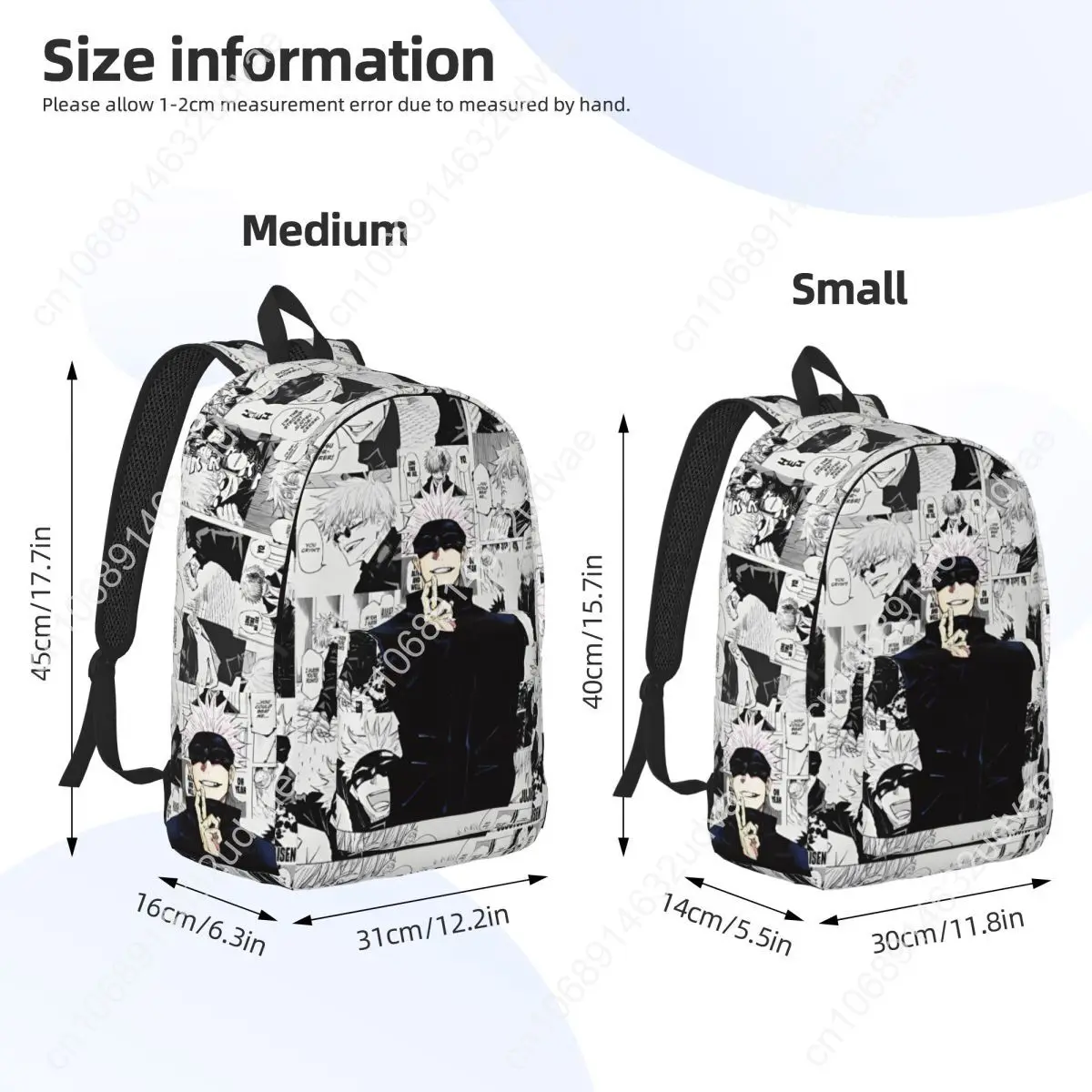 Anime Satoru Gojo Teenage Backpack Lightweight High School Work Handsome Japanese Daypack for Men Women College Shoulder Bag
