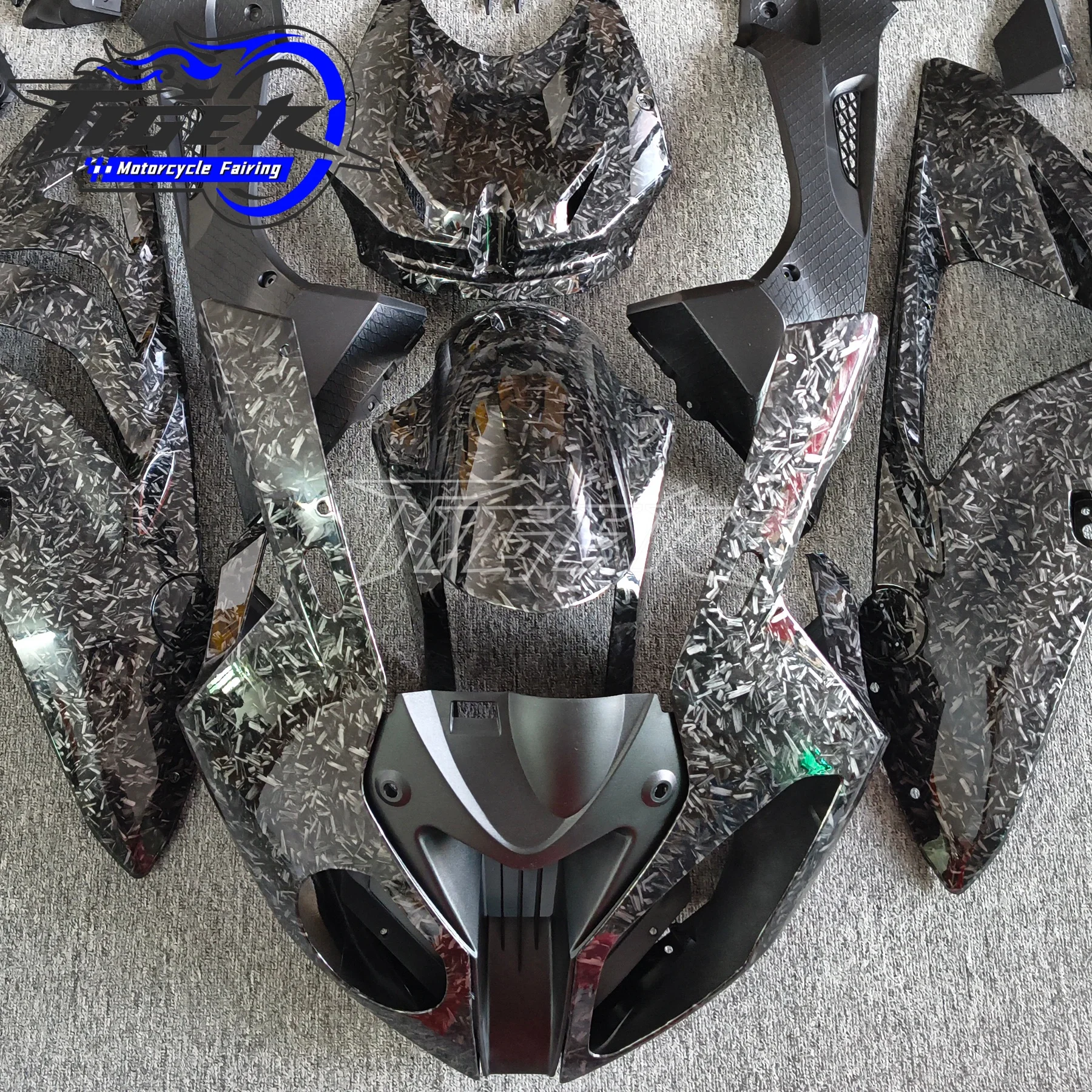 For BMW Fairings S 1000RR 2009 2010 2011 2012 2013 2014 Motorcycle Carbon Painted Look Fairing Kit Panel S1000RR Set