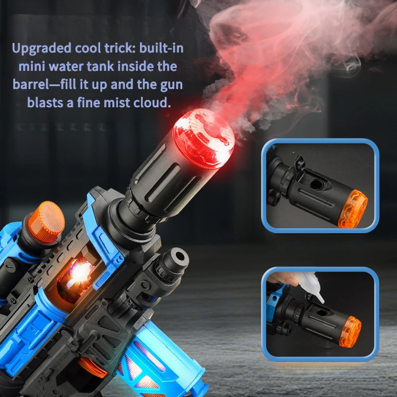 Realistic Spray Gun Electric Toy Vibrating Machine Gun Submachine Gun Sound Light Music Effects Model For Kids Boys Gift