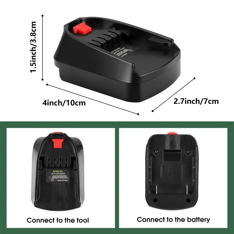 Imagem -06 - Adaptador de Bateria para Bosch Li-ion Battery Bat618 Gba-bpa Lithium Electric Power Tool Substituir Todos os 18v Verde e Azul Adaptador