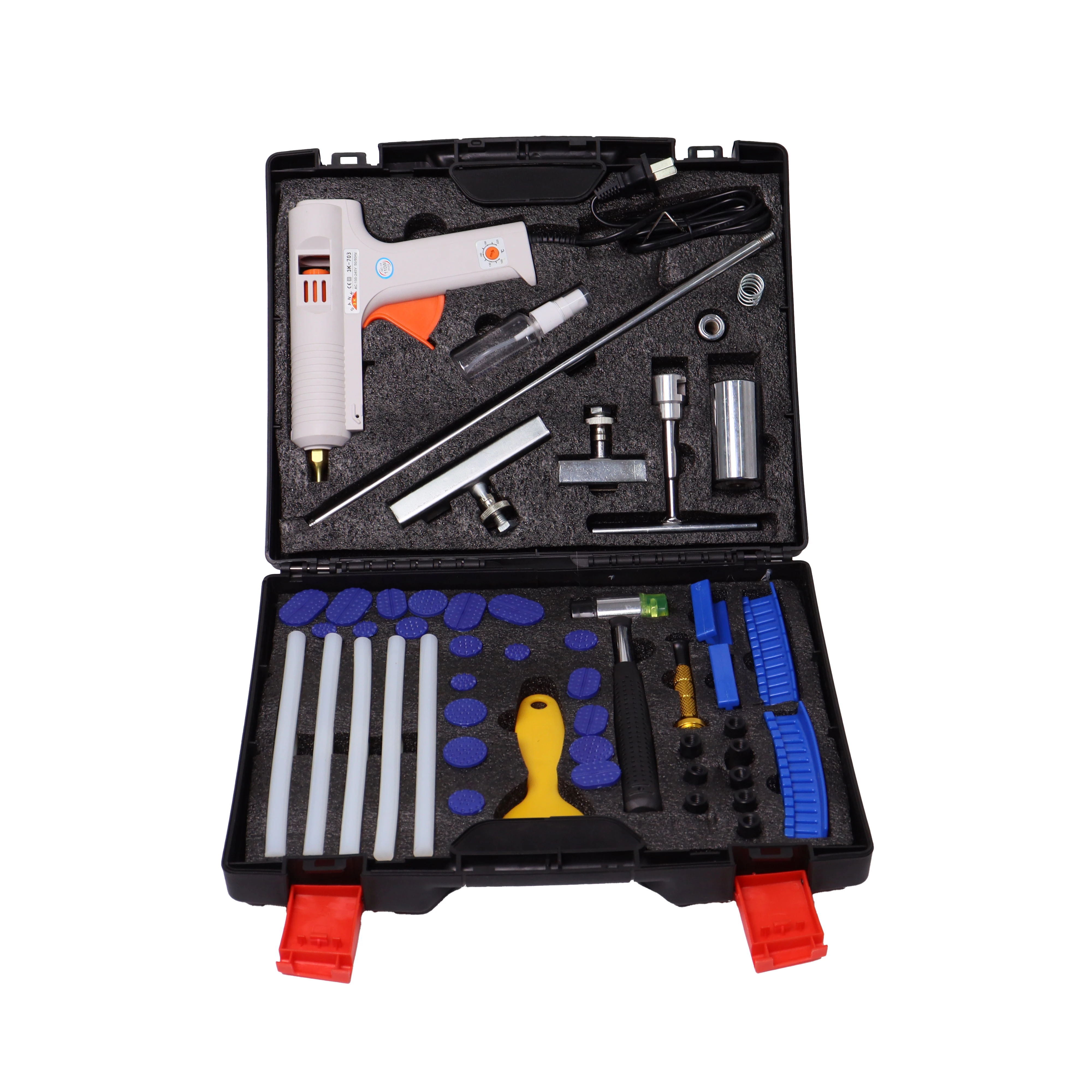 Paintless Dent Repair Kit PDR Tools Hot Melt Glue Gun Slide Hammer Glue Tabs Auto Body Car Dent Removal Set