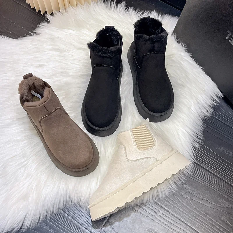 2024 inverno donna stivali da neve peluche caldo antiscivolo impermeabile signore appartamenti Sneakers Casual Slip on stivaletti femminili Botas