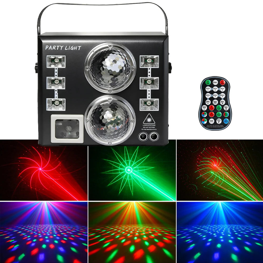 

Волшебный шар, вспышка, 6IN1, светодиодный эффект водяной волны, вечерние огни, DMX-управление, лазерные огни, проектор для диско-диджея, клубного бара