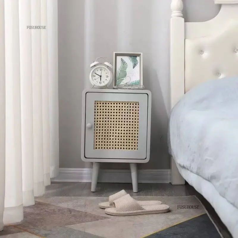 Mini Chic Bedroom Furniture Ultra-narrow Nightstands Nordic Living Room Bedside Table Minimalist College Storage Locker Home