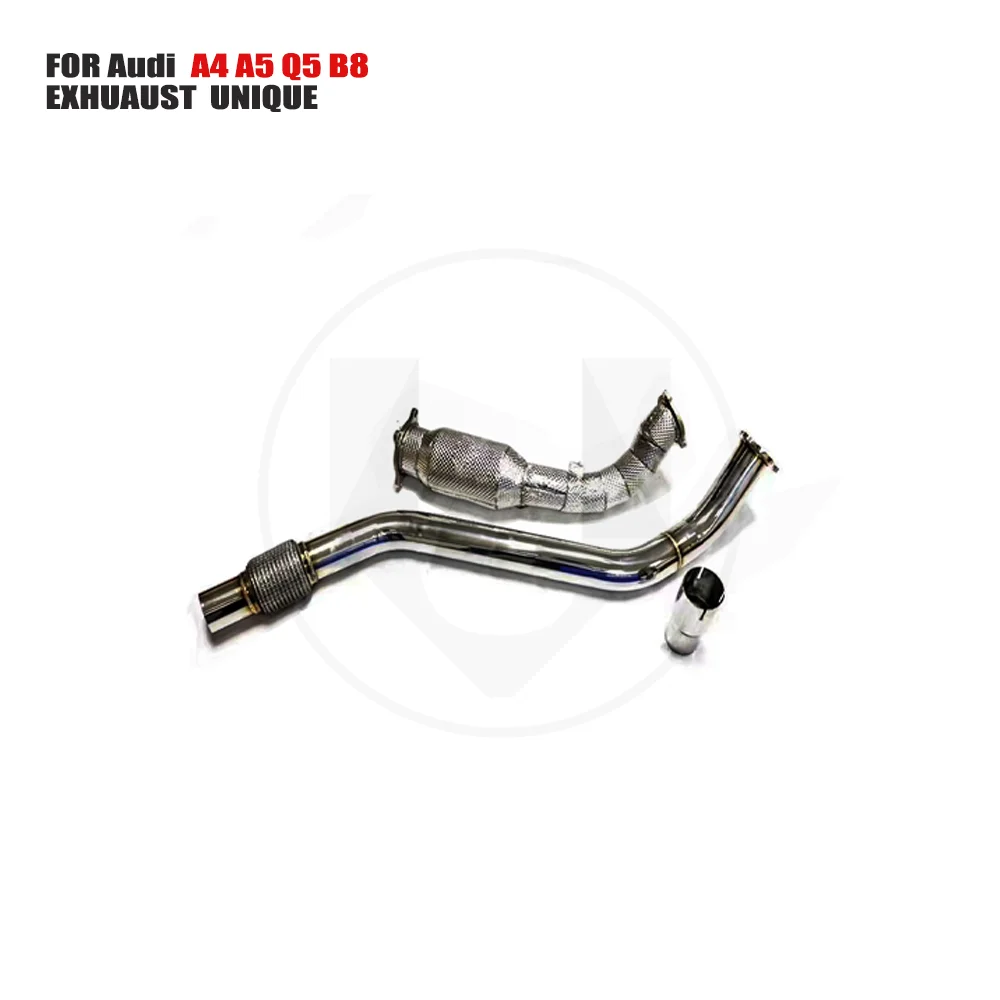 

UNIQUE Car Accessories Exhaust Downpipe High Flow Performance for Audi A4 A5 Q5 B8 With OPF Catalytic Converter