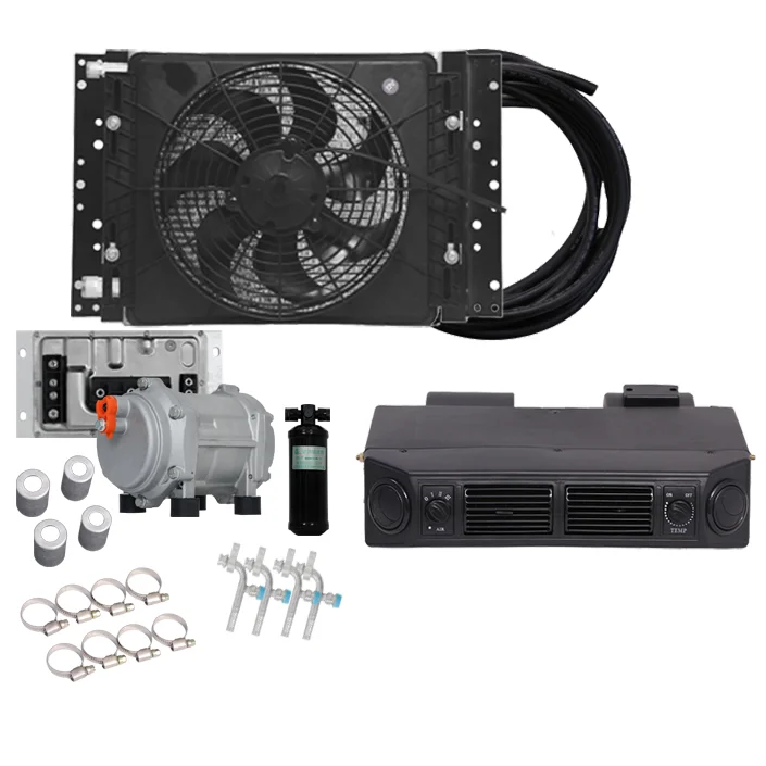 Auto AC Air Conditioner System Air Complete Conditioning Under-Dash Evaporator Unit 12V 24V For Vintage Modified Cars