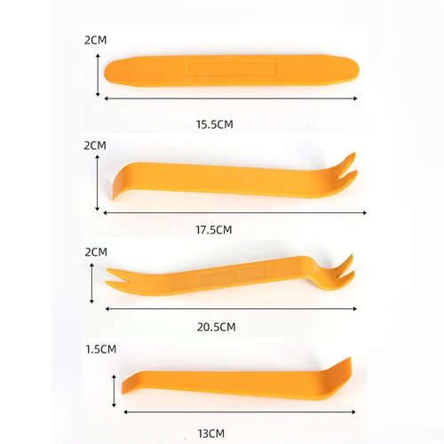 Imagen 2 del producto 4 unids/kit herramienta de extracción de coche Clip de puerta de Radio Panel embellecedor tablero herramienta de palanca de extracción de Radio automática herramienta de desmontaje Interior de automóvil