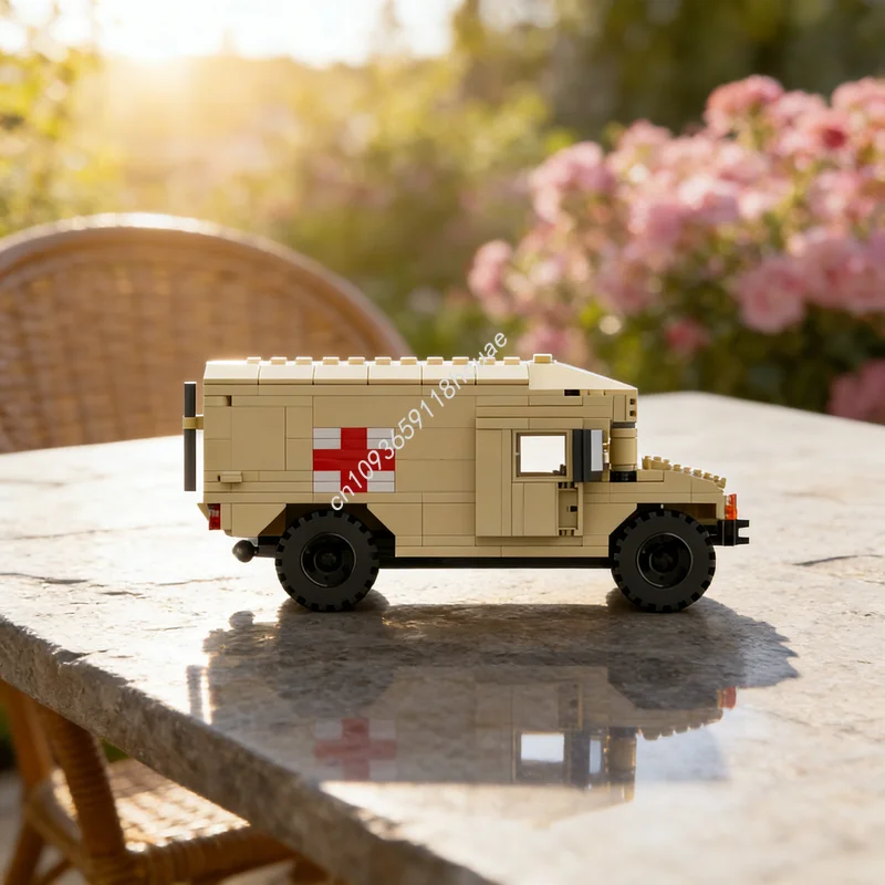 

341pcs MOC U S Army Medical Humvee City Model Building Christmas Gifts Blocks Toys Architecture DIY Creative Idea Education
