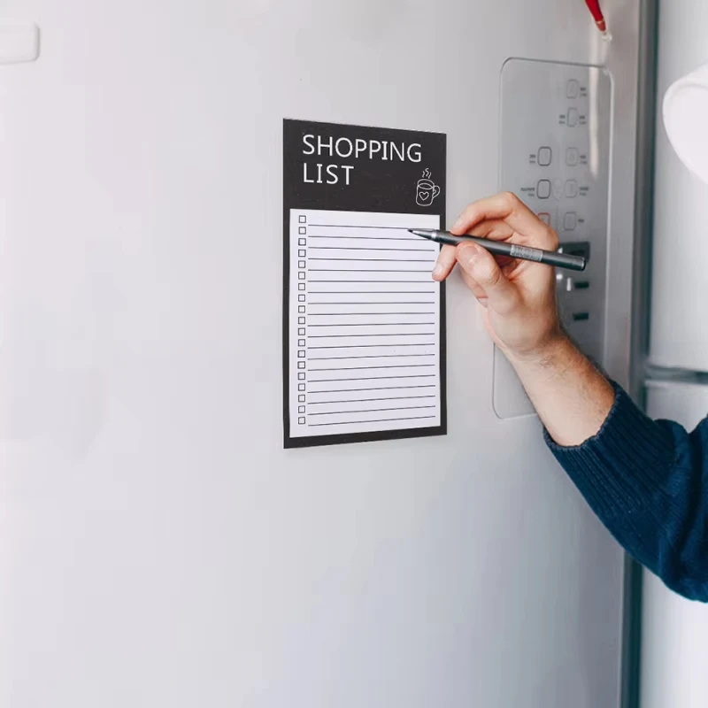 Magnetic Fridge Message Board，Portable Tearable Magnet Memo Board Sticky Notes，Home Kitchen Shopping List Office Memo Planner