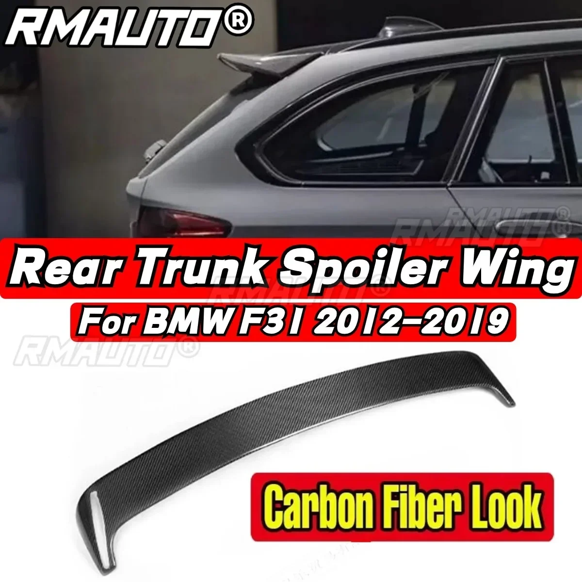 For BMW F31 2012-2019 BMW 3 series Wagon 320i Touring Rear Spoiler Wing Body Kit BMW F31 Car Rear Roof Spoiler Car Accessories