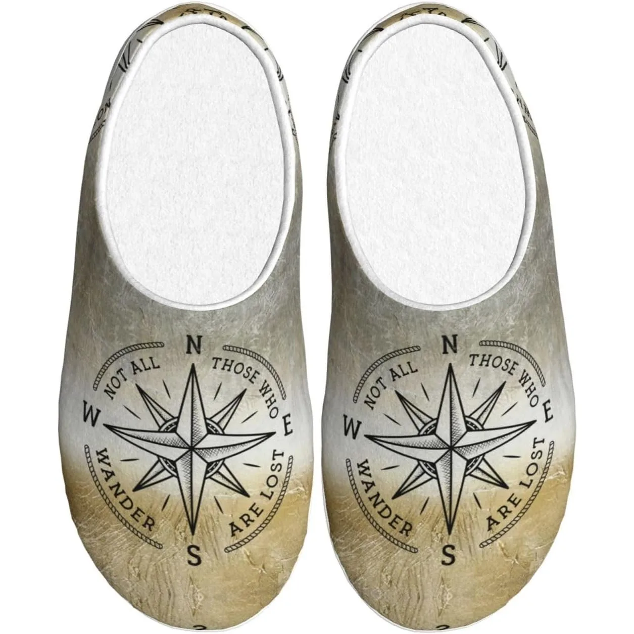 

Не все, кто хочет потерять компас, фланелевые хлопковые нескользящие домашние тапочки из ТПР для женщин и мужчин