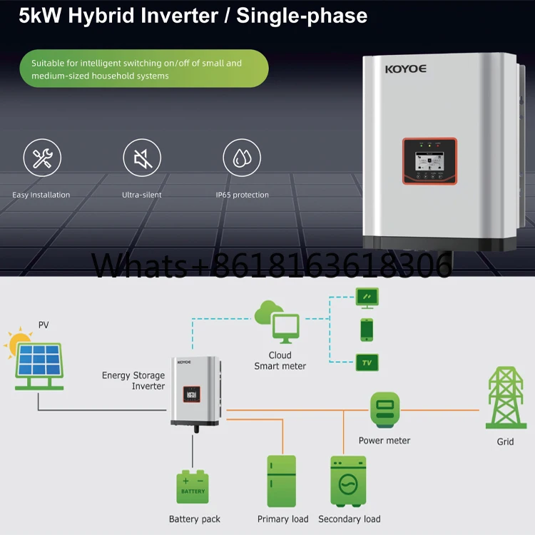 5KW Off Grid Solar Inverter Single Phase with MPPT For Home