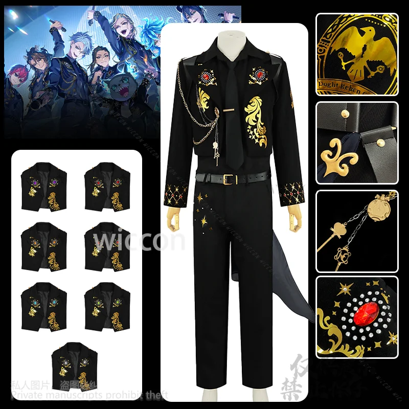 

Game Twisted-Wonderland 5th Anime Cosplay Ace Jack Azul Kalim Vil Epel Idia Silver Lilia Floyd's Costume Coat Pants Customized