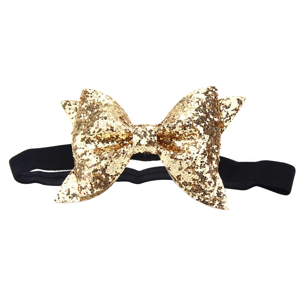 

Infant Headband Bows Sequin Hair Accessories Girls Ribbons Sequins Newborn Headbands Child