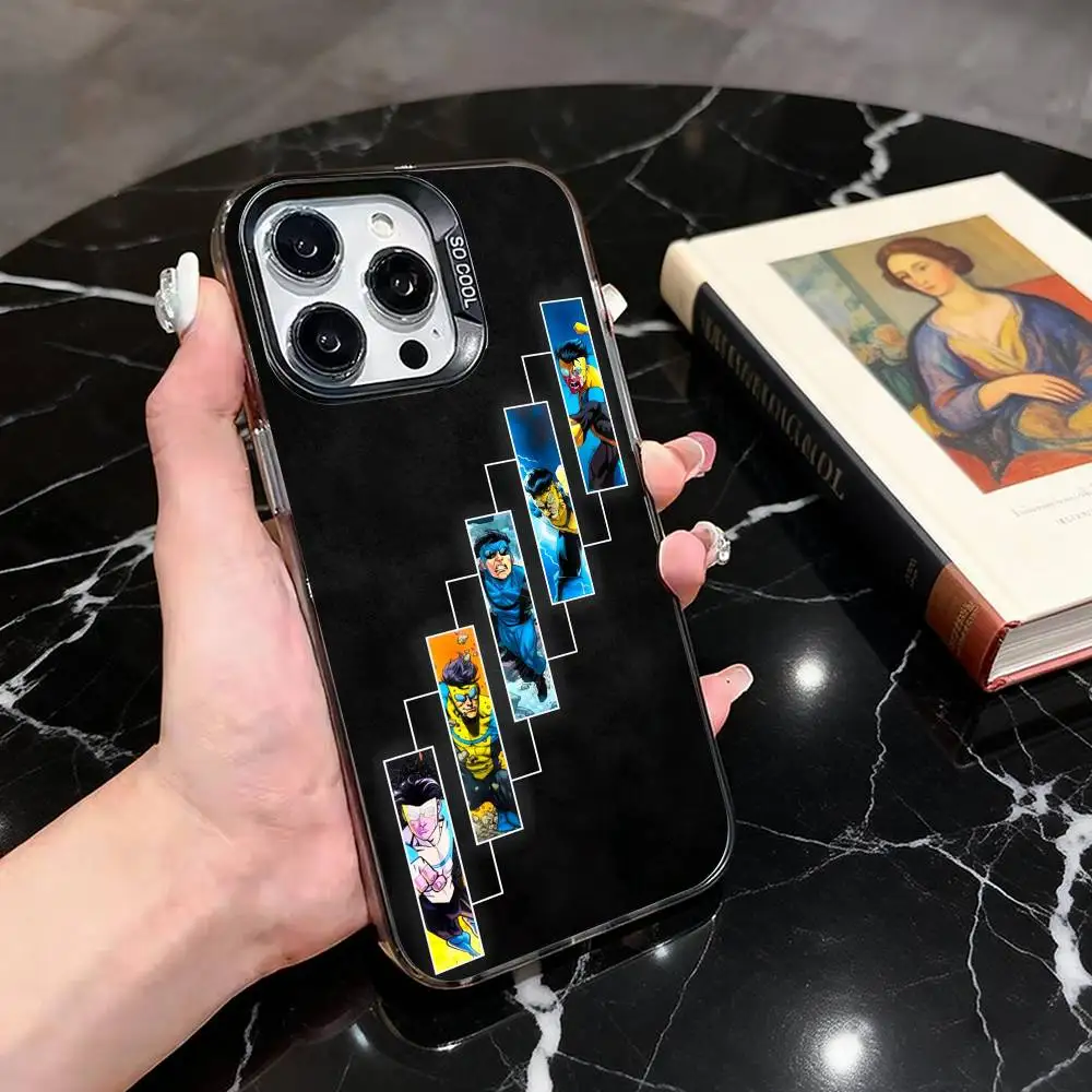 Invincible Aesthetic Superhero  Phone Case For iPhone 17,16,15,14,13,12,11 Plus,Pro Max,XS,Colorful Silver Black Cover
