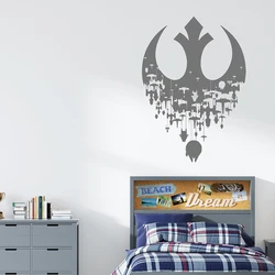 Death Star Wall Decal | Jedi Wall Decal | Personalized Wall Decal, Children's Room Background Wall Vinyl Decorative Decal F-125