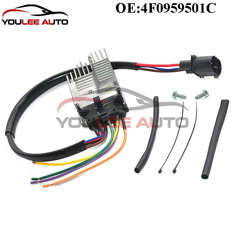 New 4F0959501C 4F0959501G 4F0959501A Radiator Control Fan Module For Audi A6 2006-2011 A6 Quattro 05-11 3.0L 3.2L Auto Parts