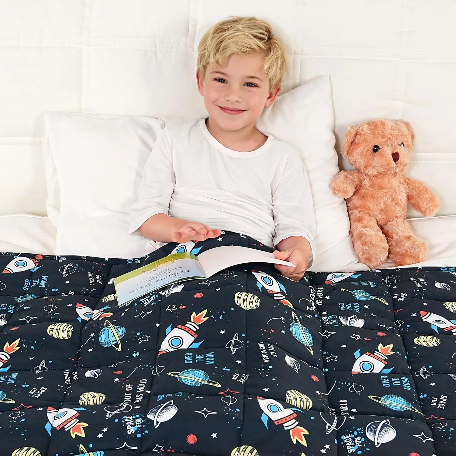 

7-Pound Cooling Weighted Blanket, Breathable Heavy Throw for Relaxing Sleep, Machine Washable, 41x60 Inches