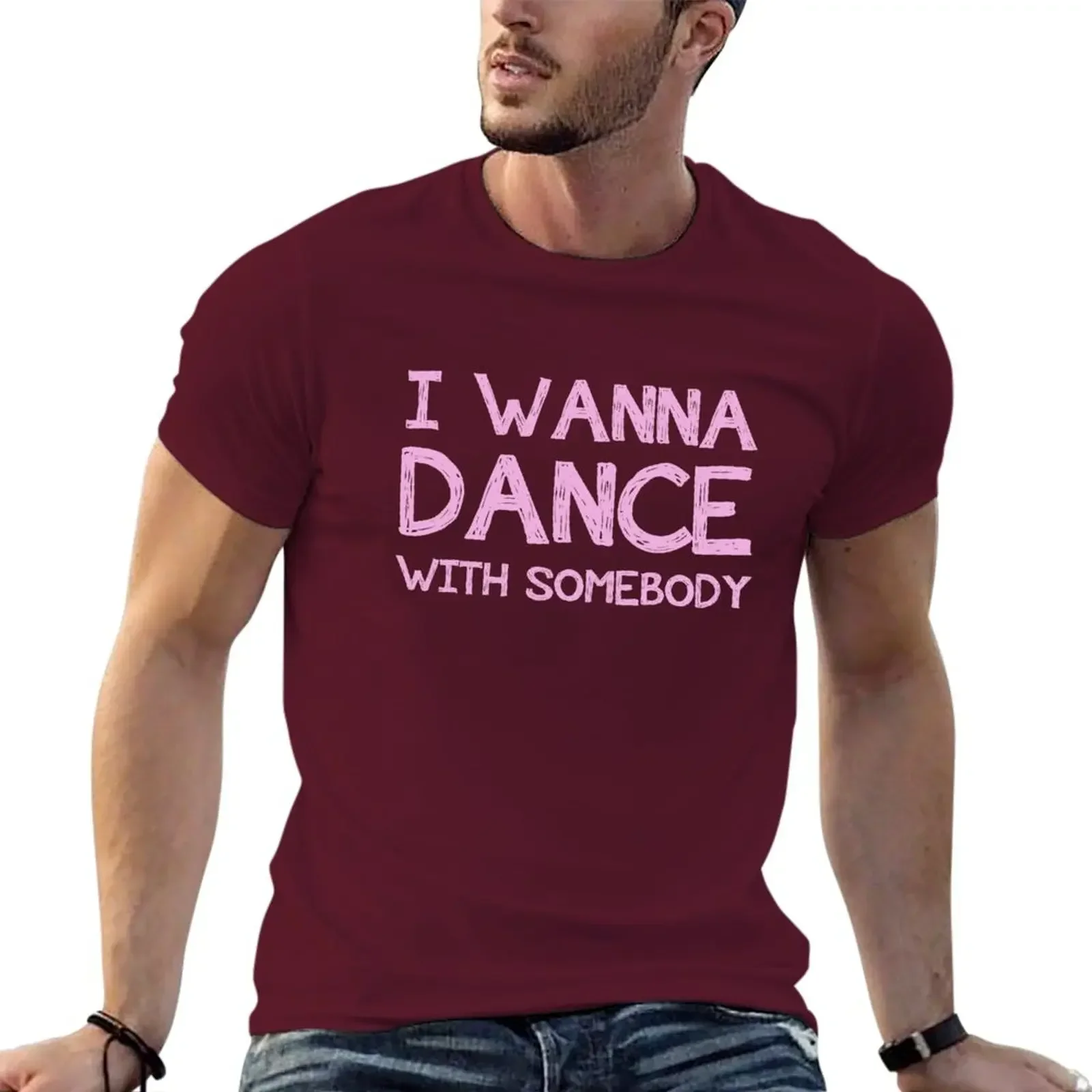 Unique Tees For Cheap Design T-Shirt New Whitney Houston So Emotional I Wanna Dance With Somebody Shirt Design Shirts Soft men