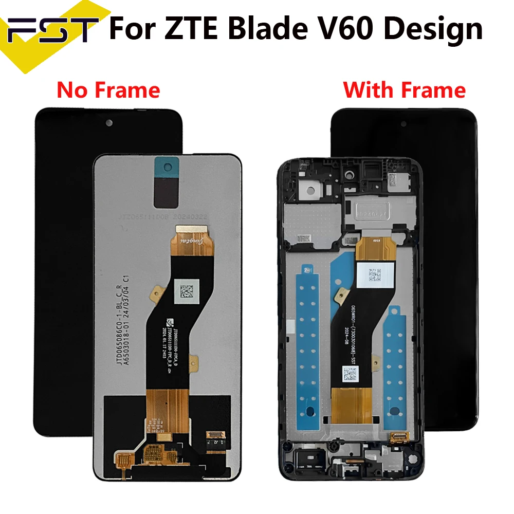 Pantalla LCD de 6.6 Pulgadas para ZTE Blade V60 Design Z2350, Pantalla Táctil Digitalizadora, Panel de Ensamblaje para ZTE V60 Vita, Pantalla con Marco