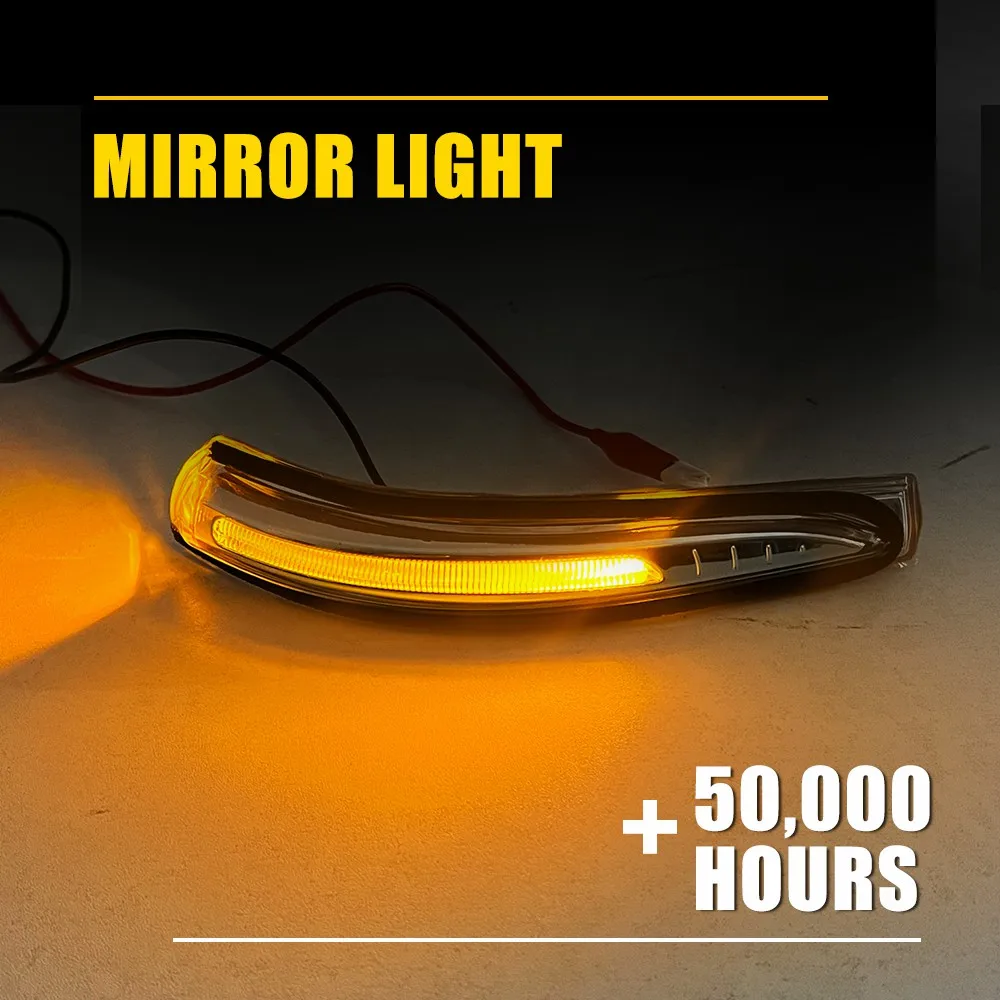 

1 шт. светодиодный фонарь для зеркала заднего вида, правый, янтарный, комплект для Hyundai Santa Fe 2012-2018, аксессуары, лампа для автозеркала, 876232W000