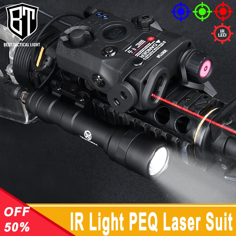 

WADSN Tactical M300 M600 M300C M600U Flashlight Red Green IR Laser PEQ Infrared Illumination Indicator With Switch Hunting Set